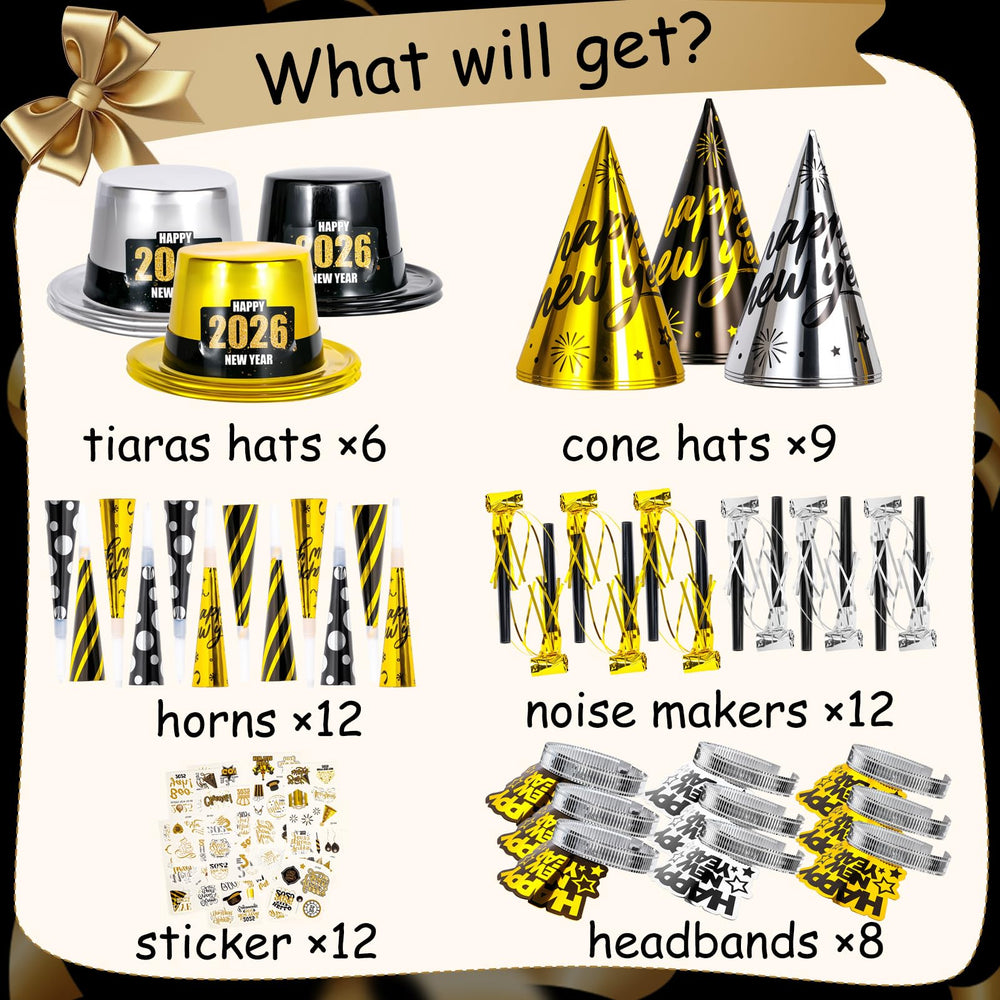 TOTSHOM Happy New Year headbands ideal for stylish party photos