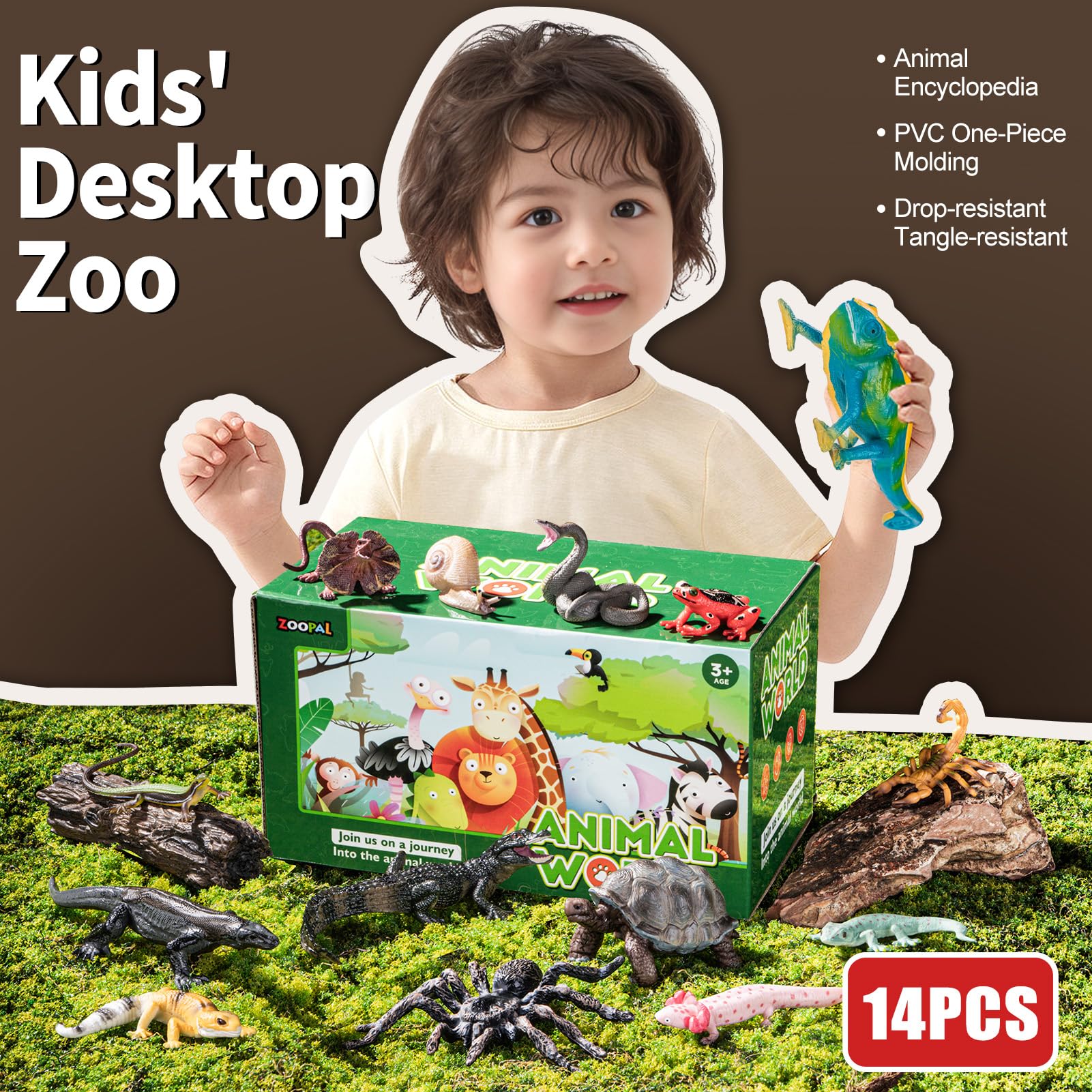 Totsmile alligator figurine creates engaging wildlife play scenarios.