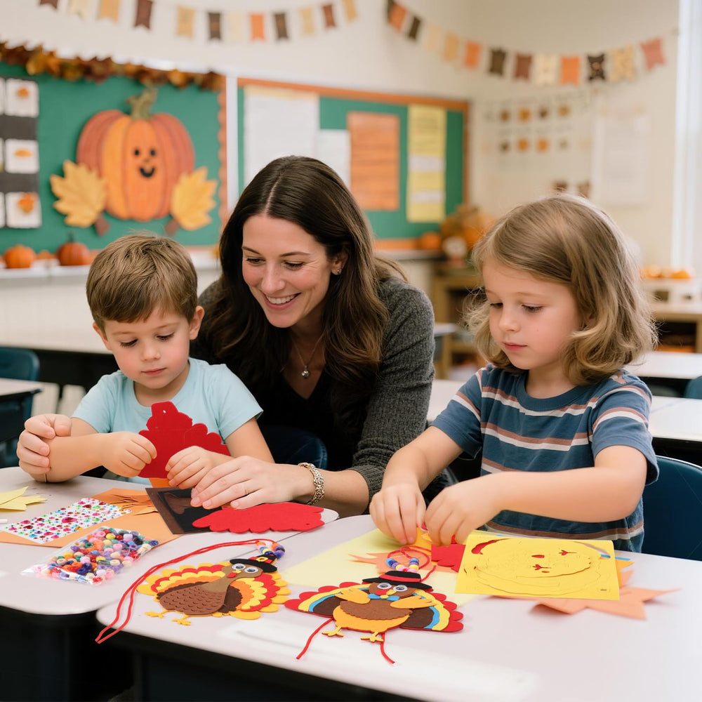 Totstio classroom party activity kits for group Thanksgiving crafts.