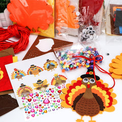 Totstio self-adhesive turkey cutouts simplify assembly.