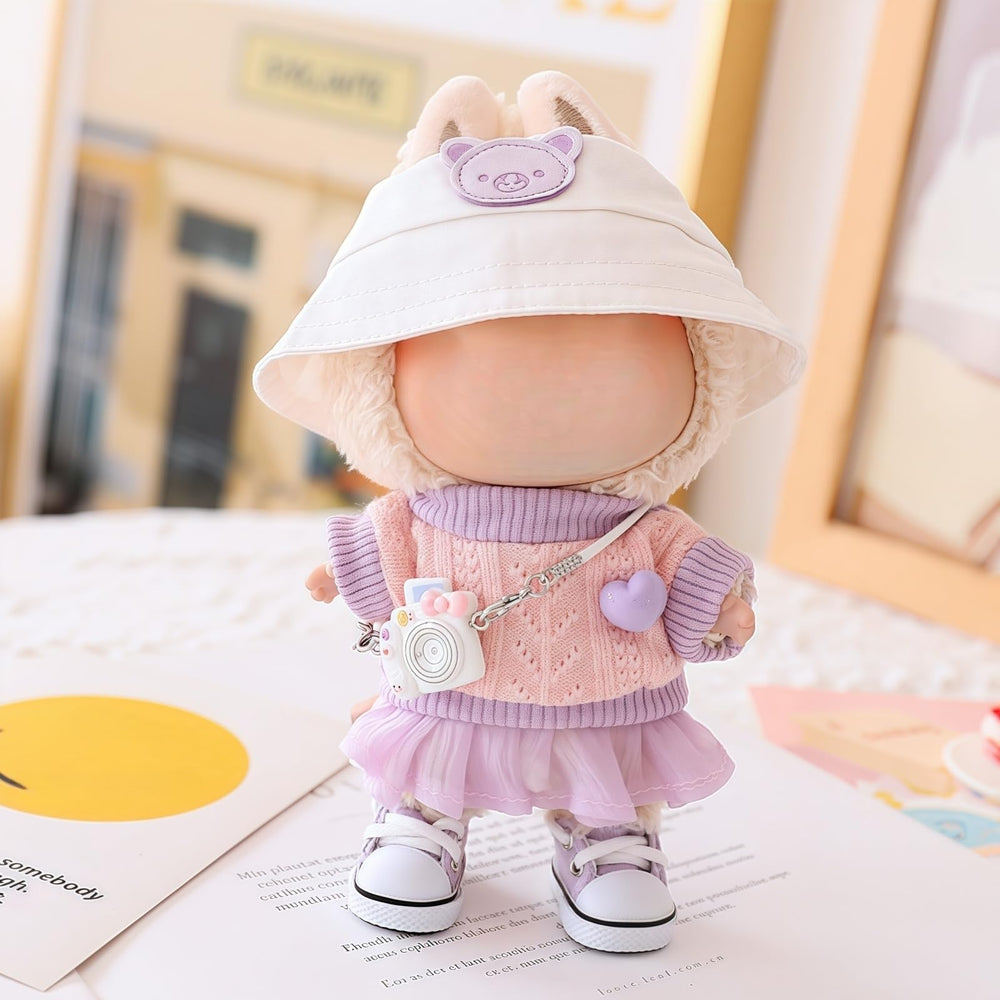 TOU-BEGUIN 17cm doll skirt purple to complete mini fashion looks.