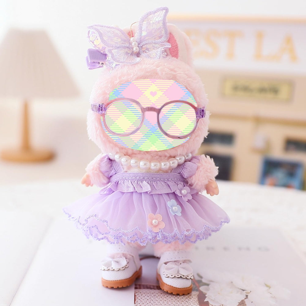 TOU-BEGUIN doll glasses complete a playful, coordinated look.