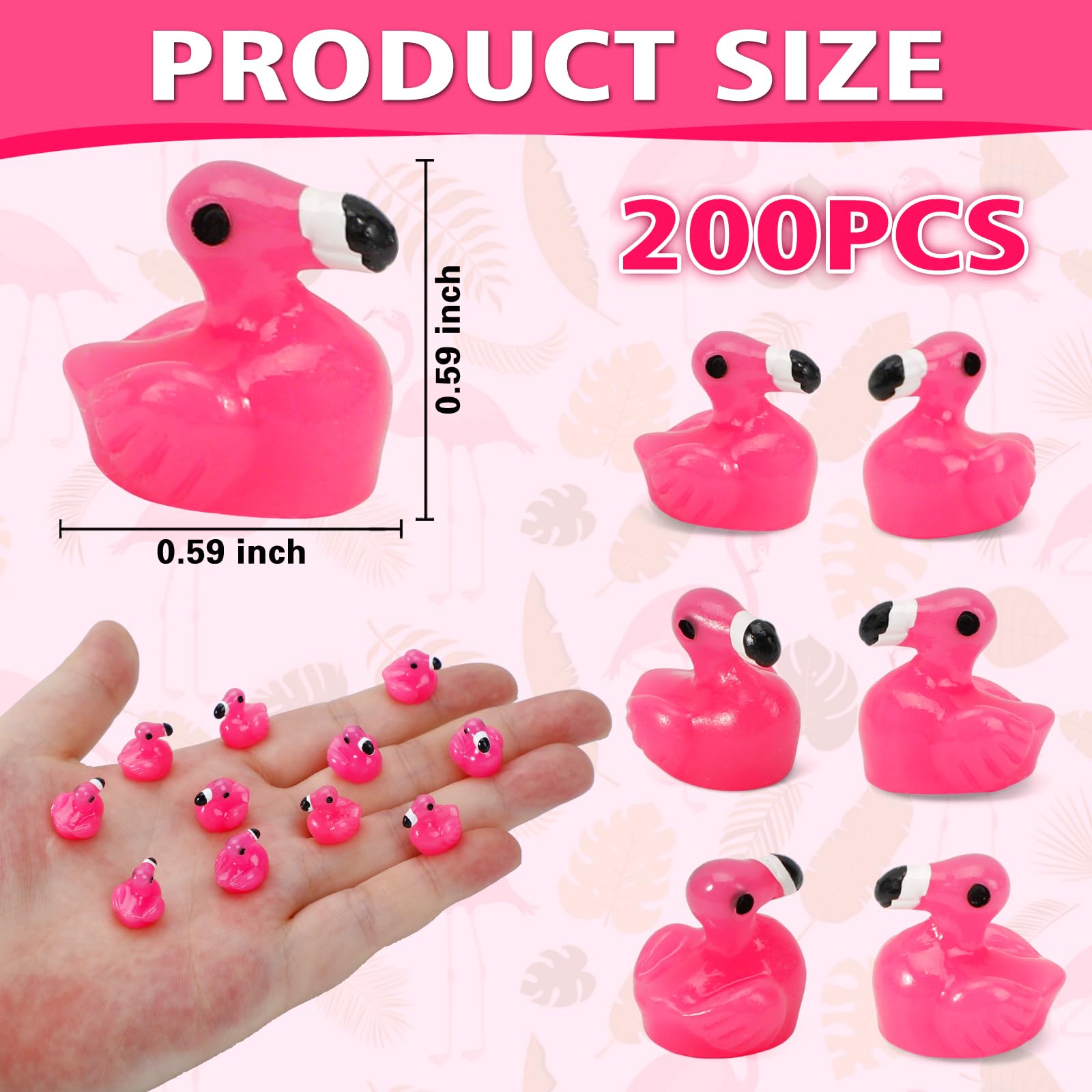 Touch Top pink flamingo ducks cake topper for desserts and parties