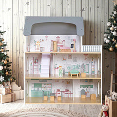 Touch Us Wooden Dream Playhouse interior rooms show kitchen, living room, bedroom, and bathroom.
