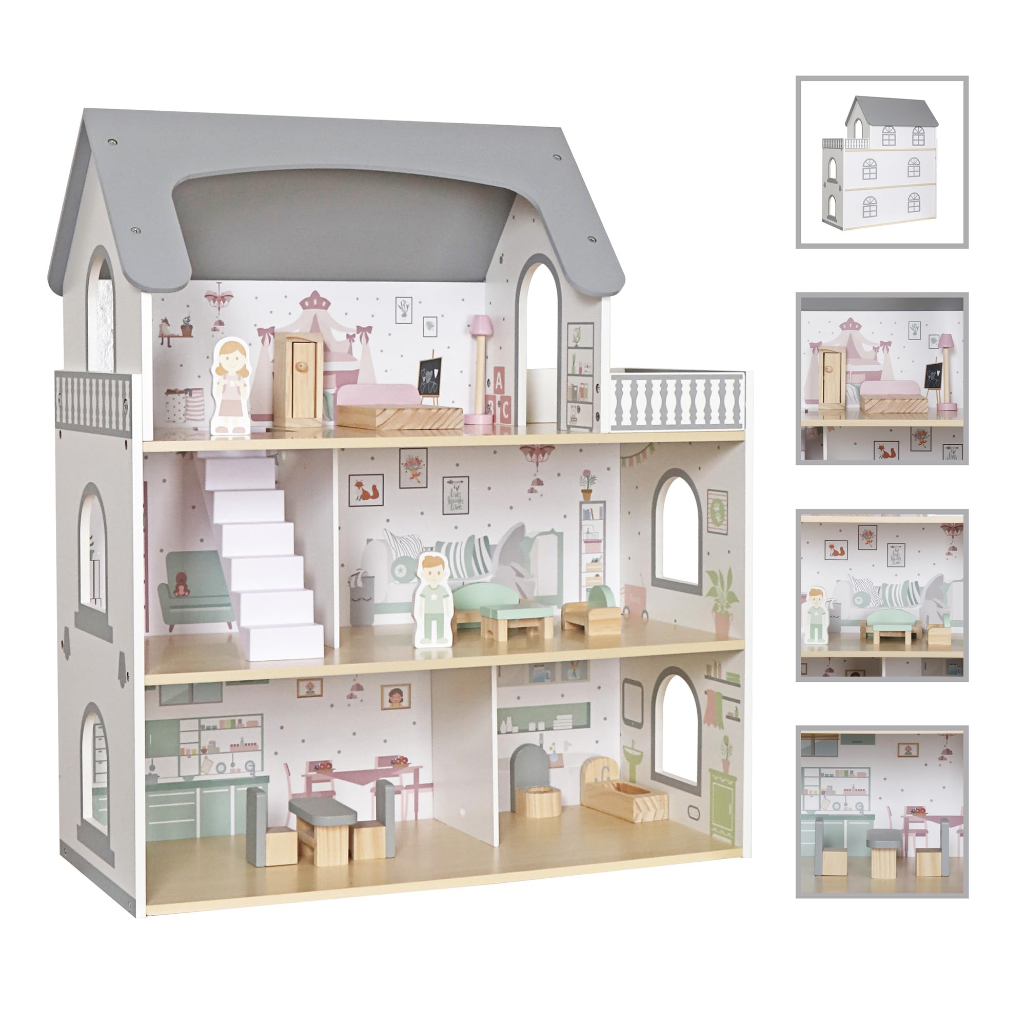 Touch Us Wooden Dream Playhouse living room furniture supports cozy storytelling and social play.