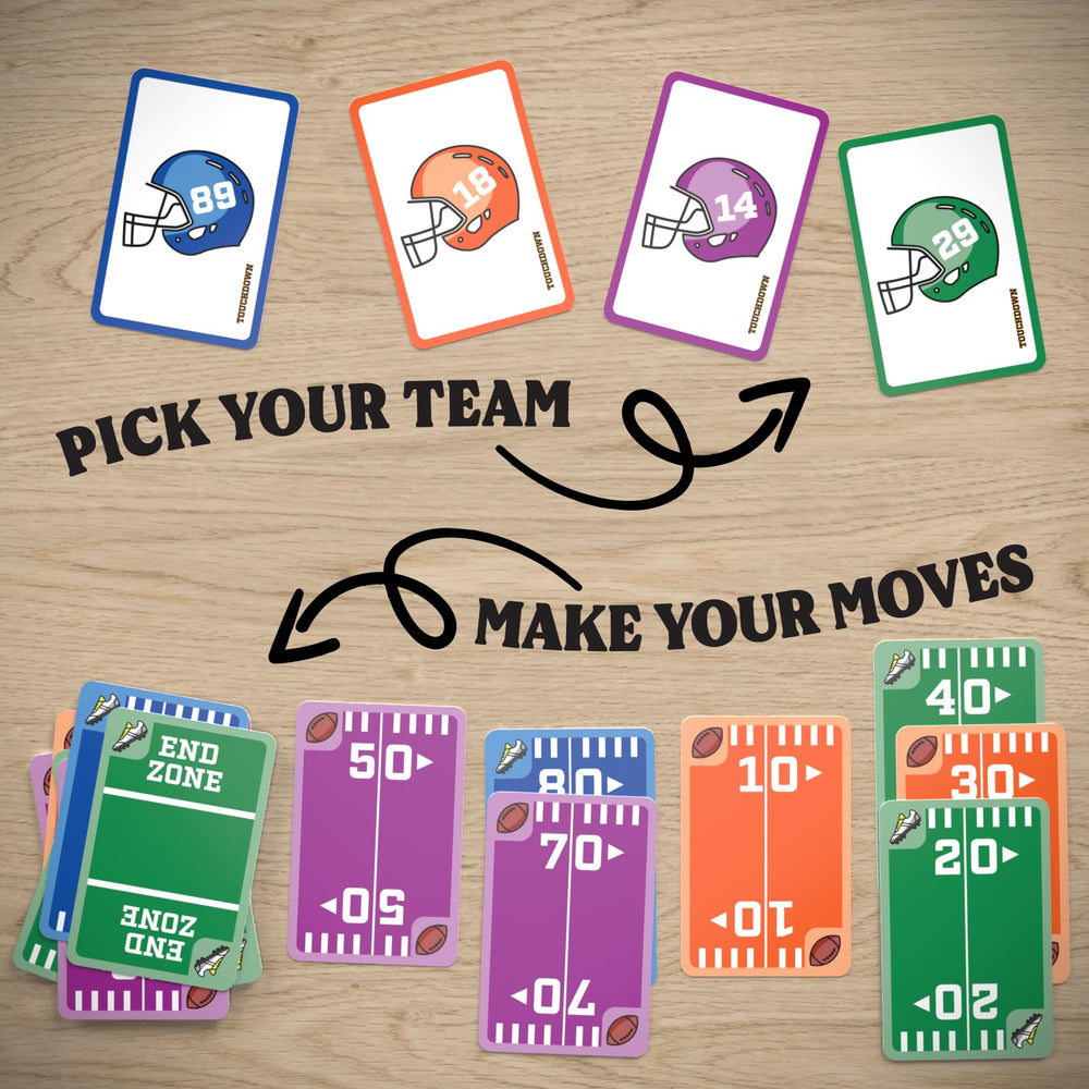 TOUCHDOWN 160 playing cards laid out for strategic scoring opportunities.