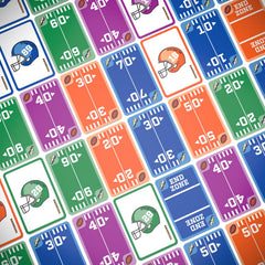 Team colors and score tracks support dynamic, fast-paced decisions.