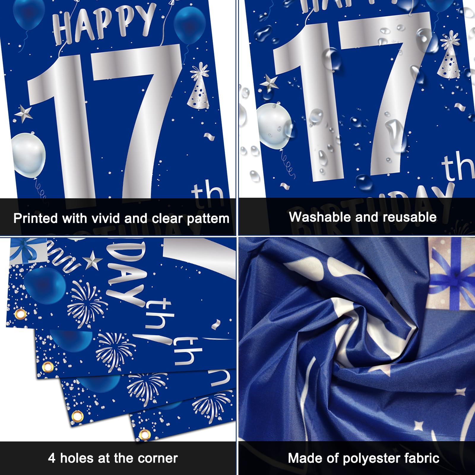TOUPONS 17th triangle flag banner brightens spaces and provides celebratory backdrop