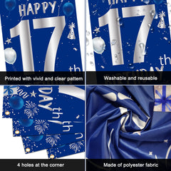 TOUPONS 17th triangle flag banner brightens spaces and provides celebratory backdrop