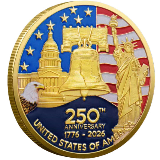 Touzanious 250th Anniversary Coin insignia detail, ideal for collectors