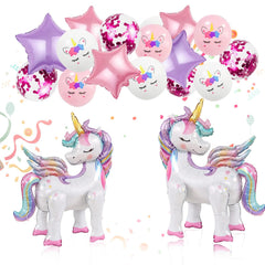 TOVIDO unicorn foil balloons create a magical birthday centerpiece.