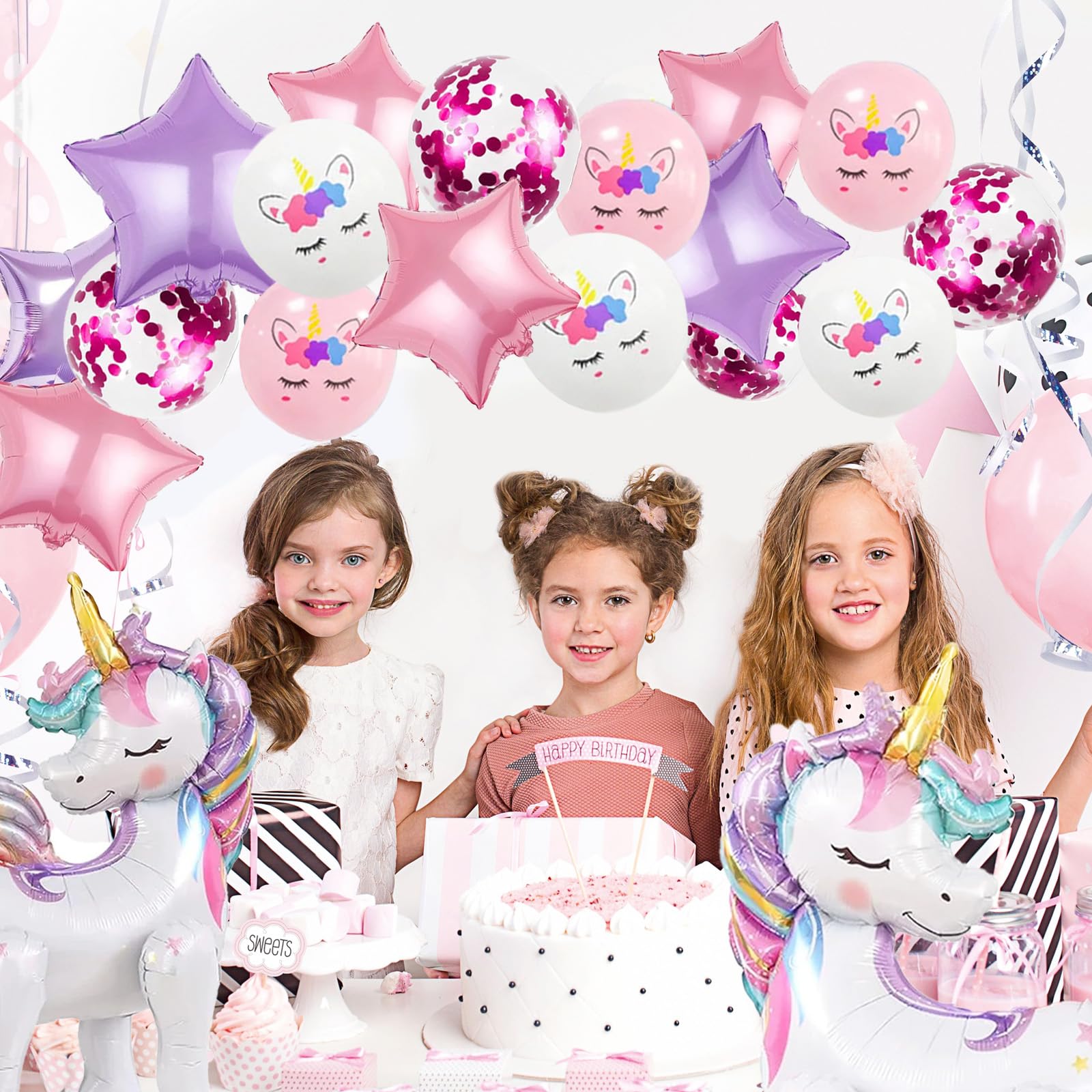 TOVIDO self-standing unicorn display saves time in decorating.