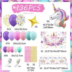TOVIDO 129-piece unicorn balloons add lively color to the party