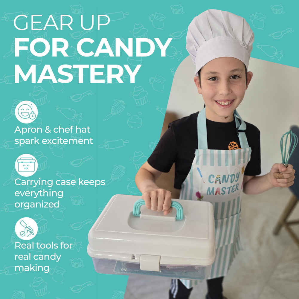 Tovla Jr Apron and Chef Hat complete a gift-ready, imaginative kitchen setup.