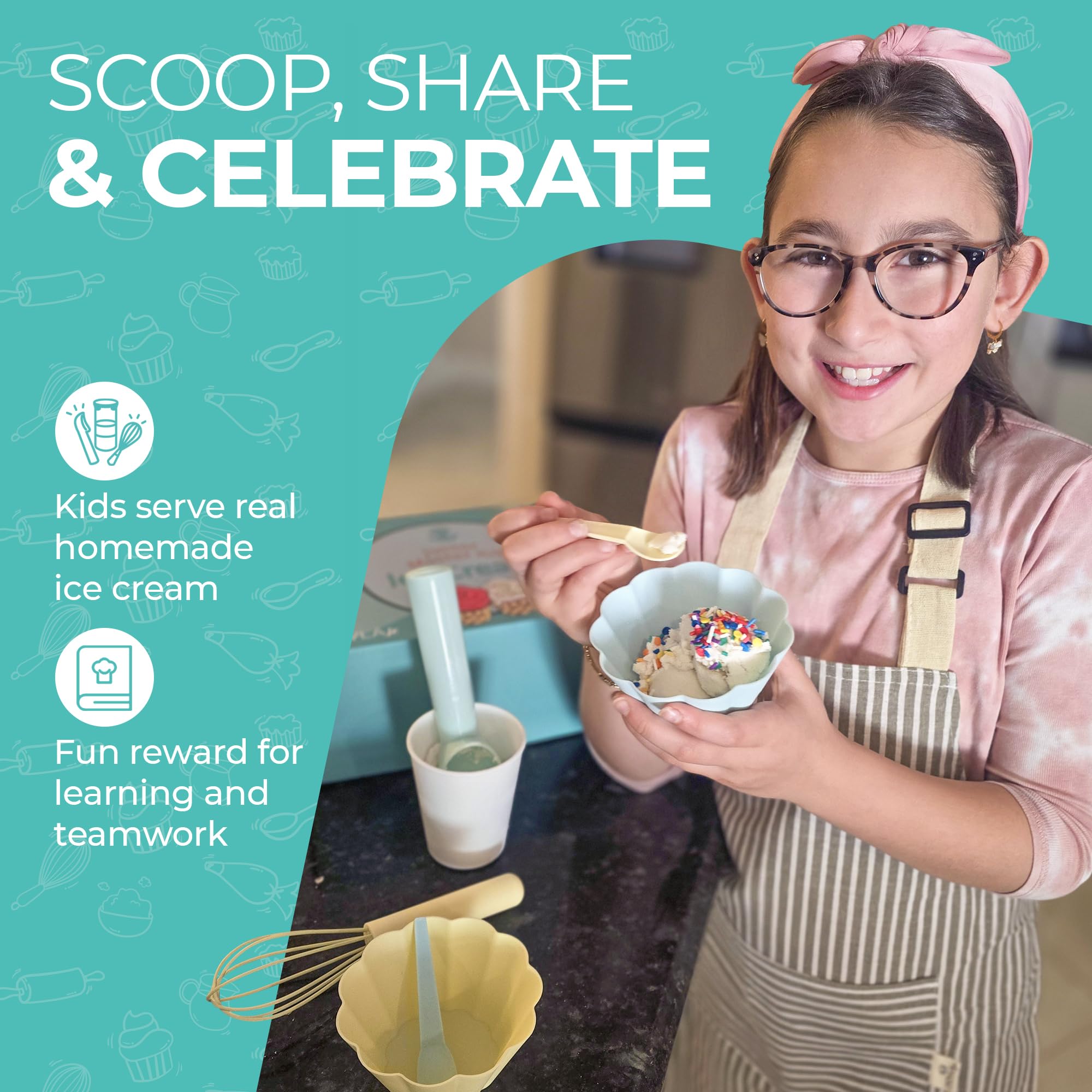 Tovla Jr bowls, spoons, and measuring tools keep learning organized and fun.