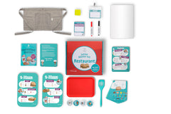 Tovla Jr. dry erase board lets kids write specials and track orders.
