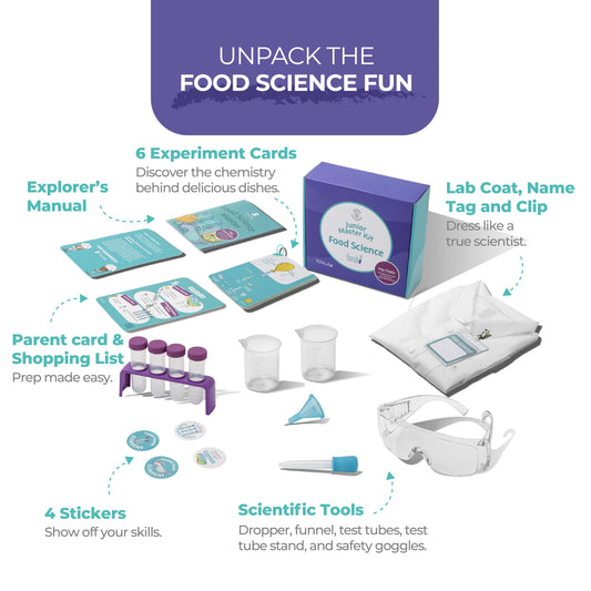 Tovla Jr. kid-safe goggles and lab tools invite independent at-home exploration.