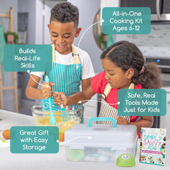 TOVLA JR. kids real cooking set cutting board sized for small hands and steady prep