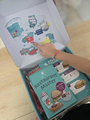 Tovla Jr. shopping list helps planning ingredients for hands-on pretend meals.