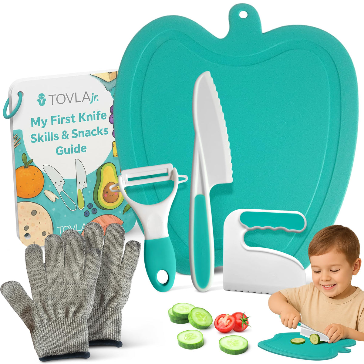 Tovla Jr toddler knife safe real food cutting for beginners