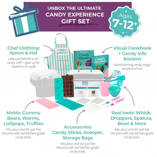Tovla Jr Visual Recipe Cards guide kids through gummies and chocolates with clear visuals.