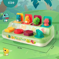 Tovol Zerky dinosaur toy popping surprise excites little hands during playtime