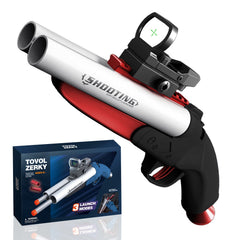TOVOL ZERKY double-barrel shotgun front view showing compact grip for kids