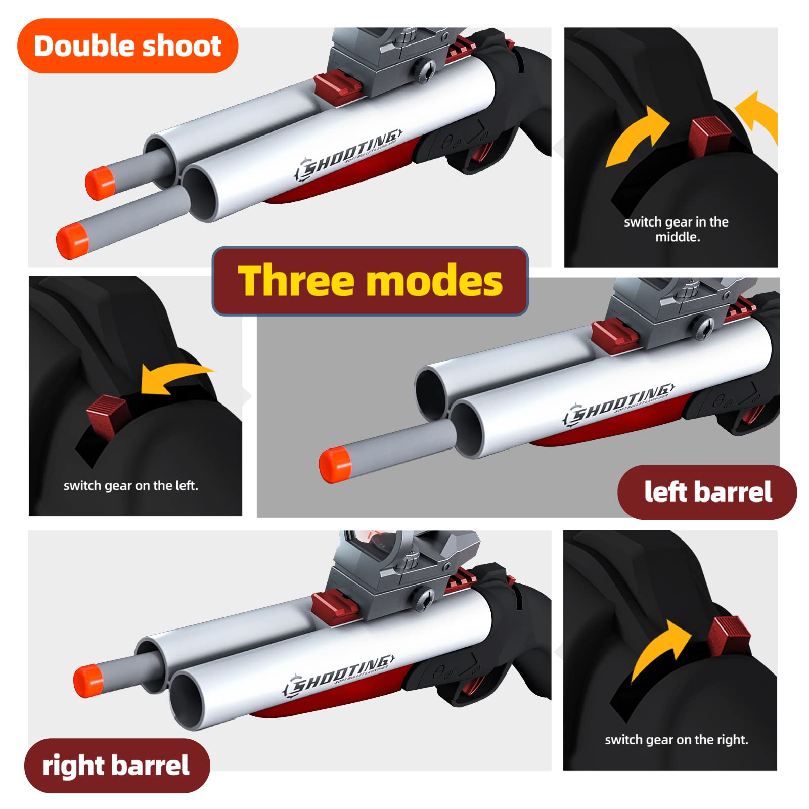 TOVOL ZERKY outdoor play shotgun use for safe, social fun