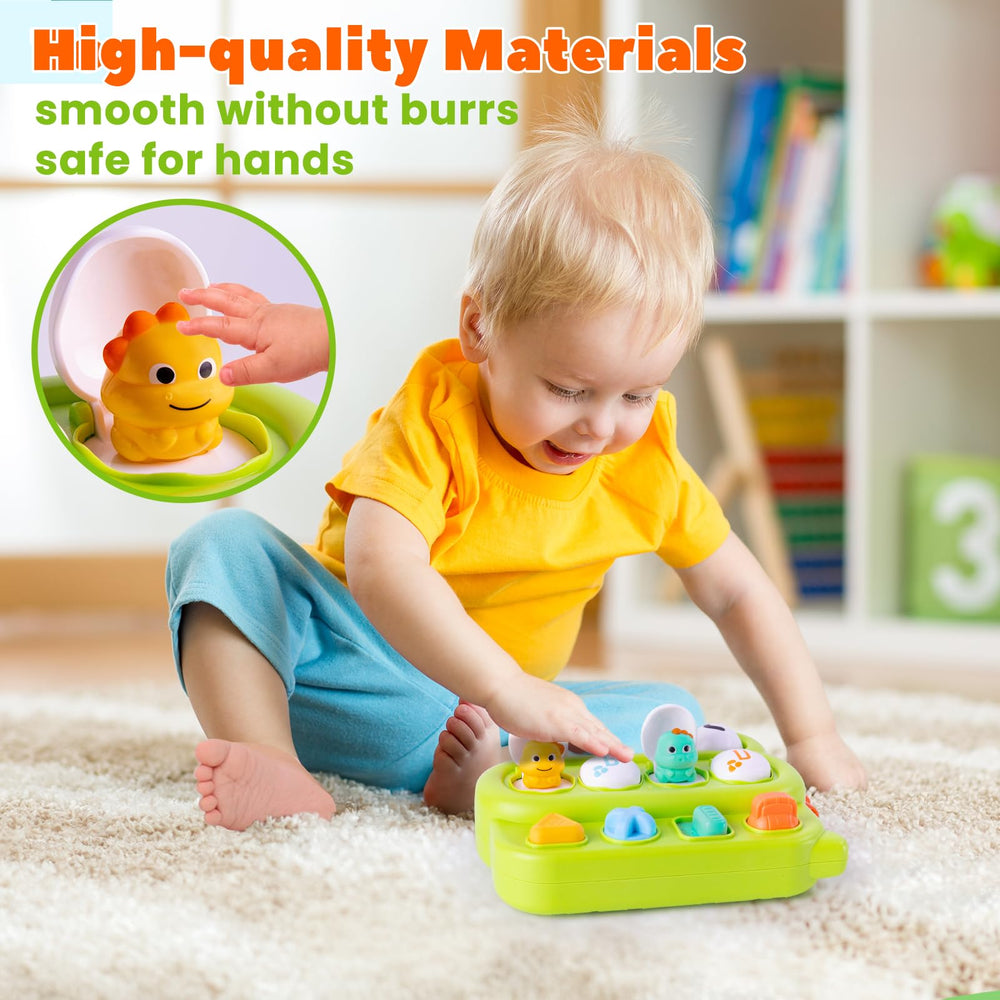 Tovol Zerky small-hand friendly buttons aid fine motor dexterity.