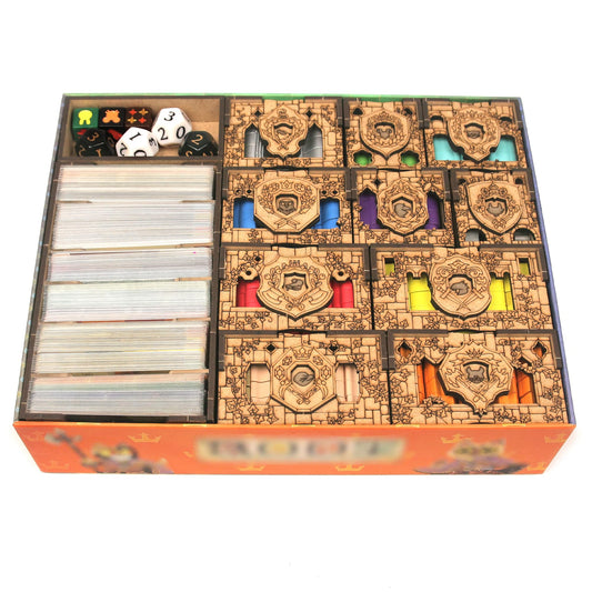 TowerRex Root organizer base setup with ready-to-use faction boxes.
