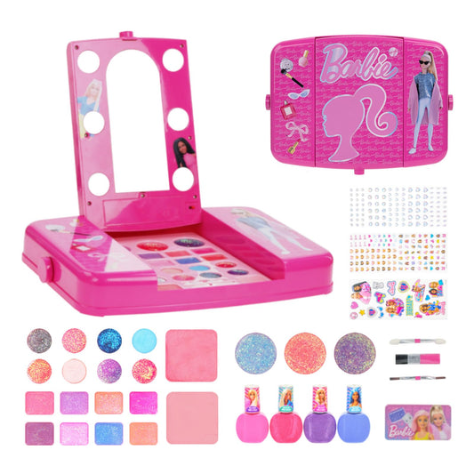 Townley Girl Barbie beauty vanity with light-up mirror for imaginative makeover play