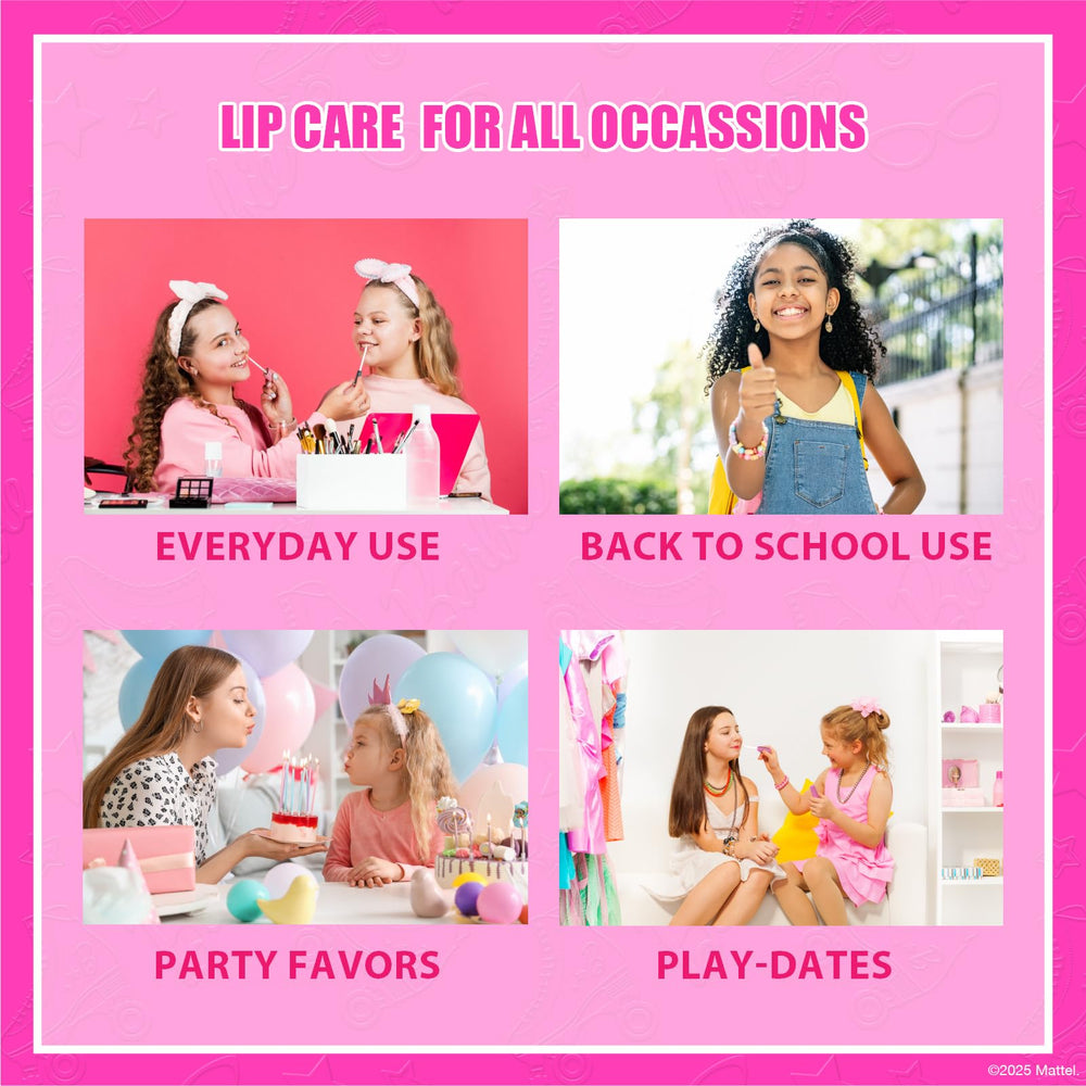 Townley Girl Barbie lip gloss compact open for mini face application