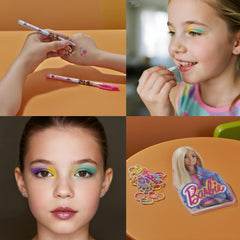 Townley Girl Barbie makeup brushes set for neat, beginner-friendly application.