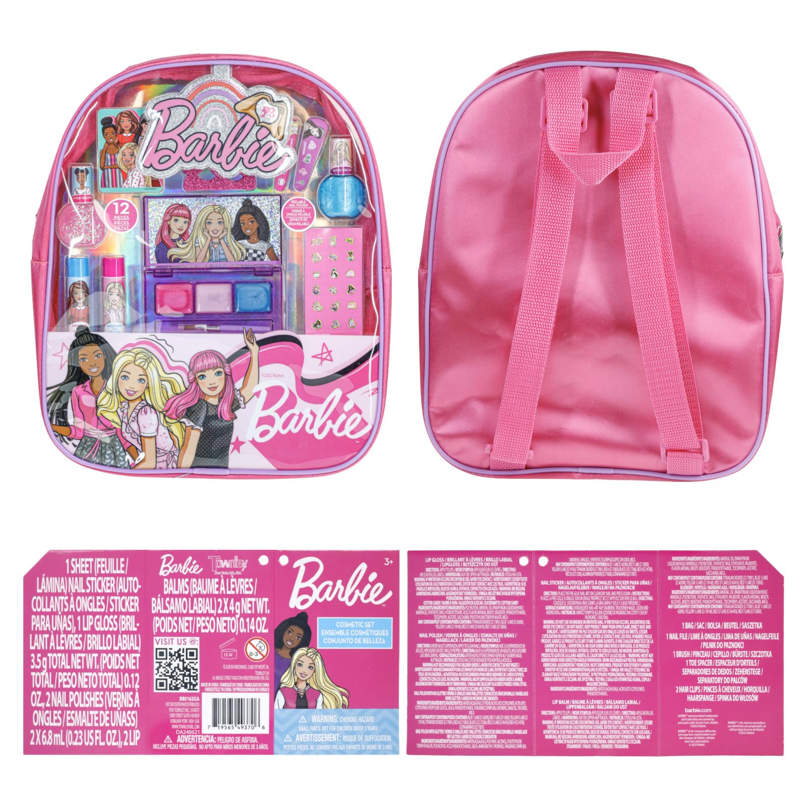 Townley Girl Barbie makeup set, ideal gift for imaginative play and self-expression.