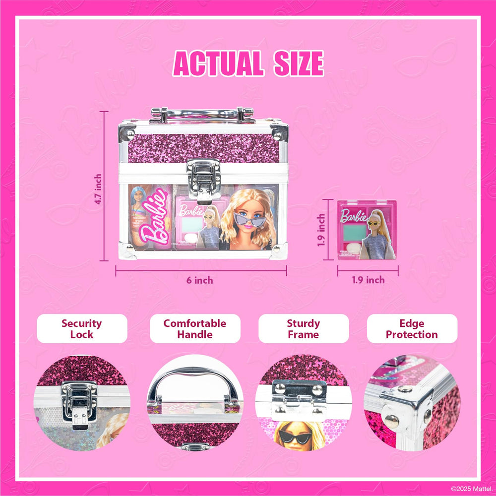 Townley Girl Barbie packaging and case together, kid-friendly and travel-ready
