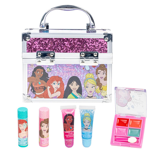 Townley Girl Disney Princess train case for organized pretend makeup sessions.
