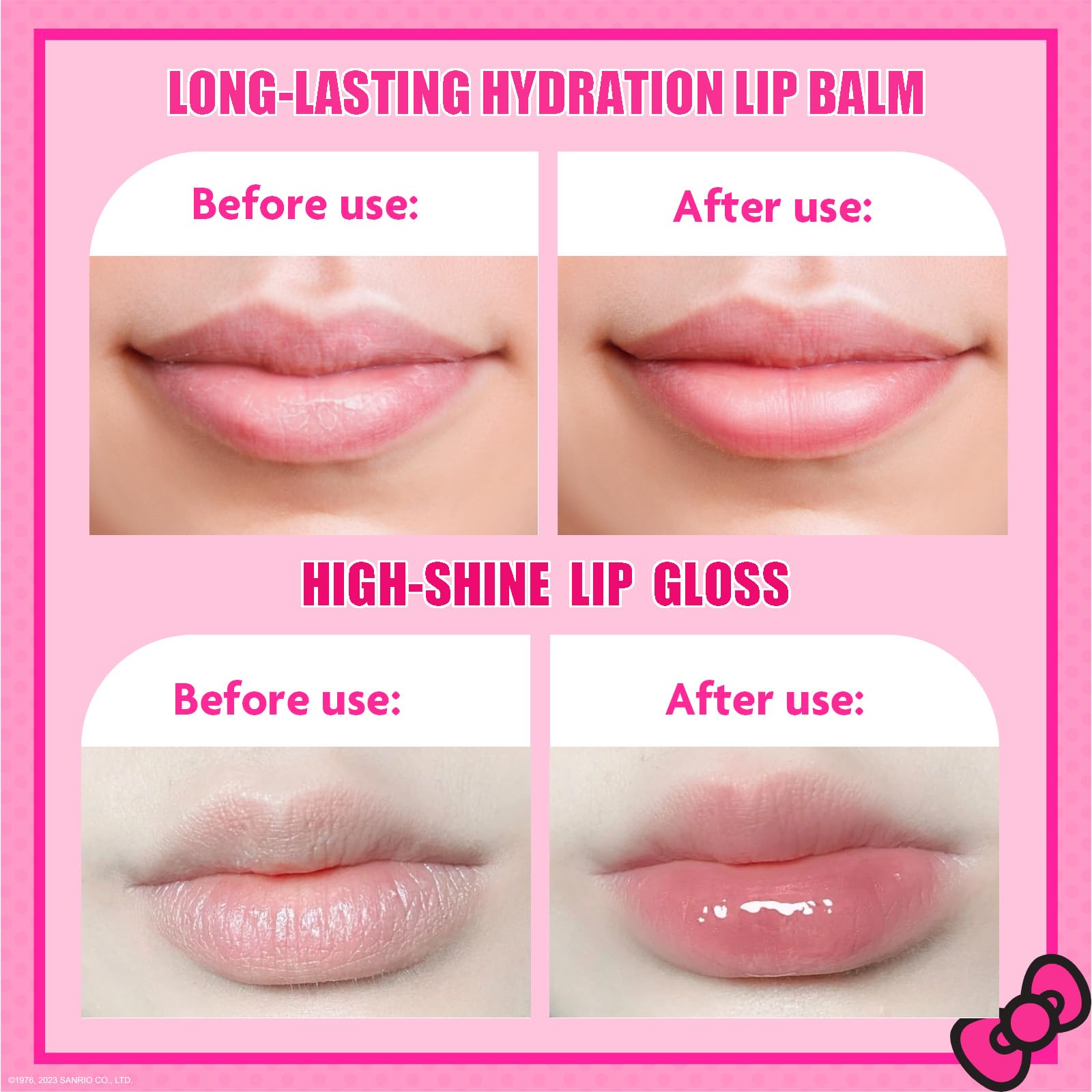 Townley Girl Hello Kitty lip gloss compact for on-the-go application.
