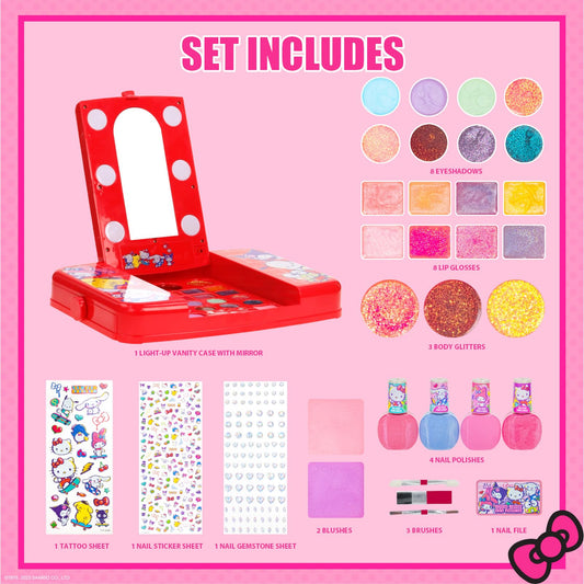 Townley Girl Hello Kitty lip gloss wells offer candy-scented shine for fun looks.