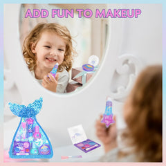 Townley Girl lip gloss compact with brush, easy touch-ups for kids.
