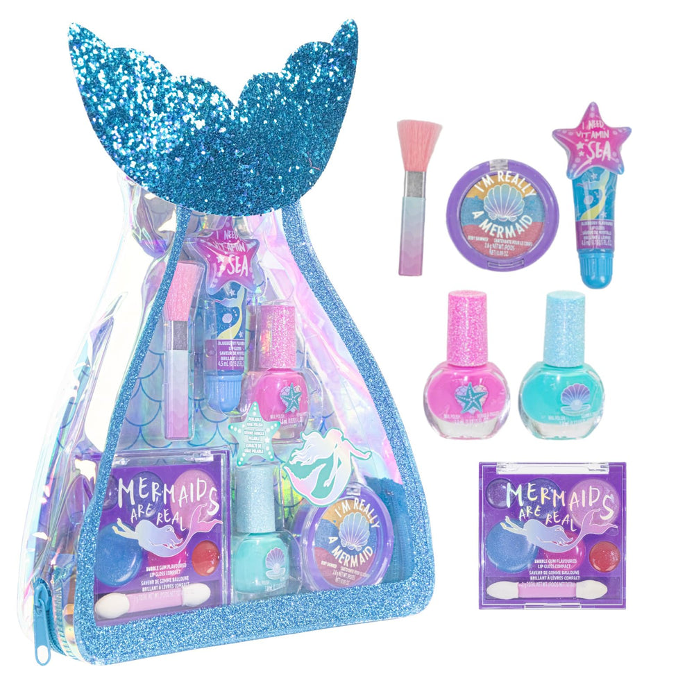 Townley Girl makeup set with mermaid bag, ideal gift for birthdays.