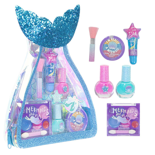 Townley Girl makeup set with mermaid bag, ideal gift for birthdays.