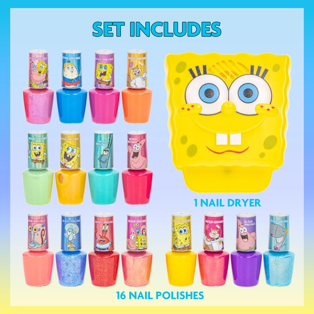 Townley Girl Spongebob shimmering pink polish adds playful sparkle for pretend play