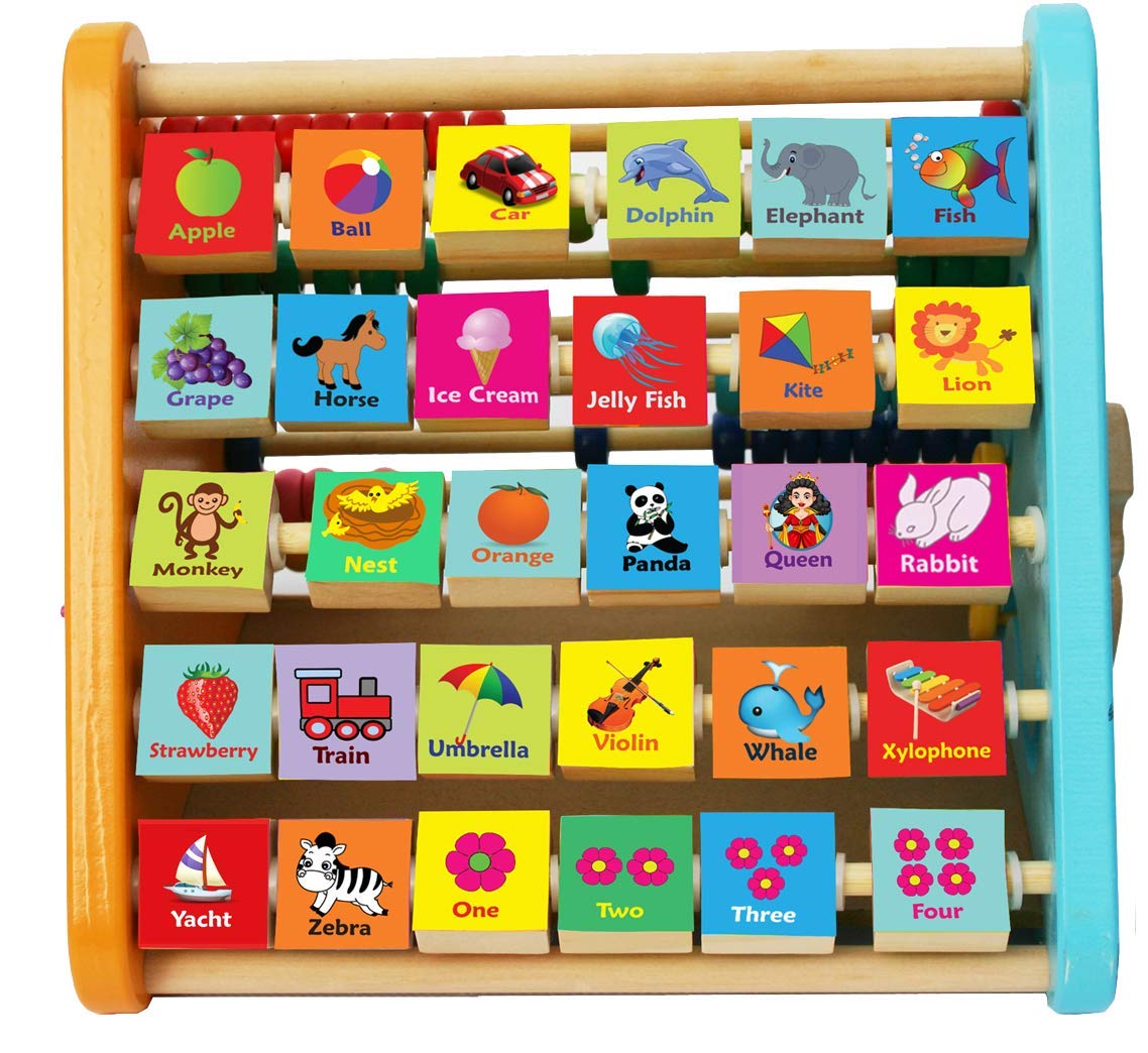 TOWO digits blocks with pictures support number recognition and counting