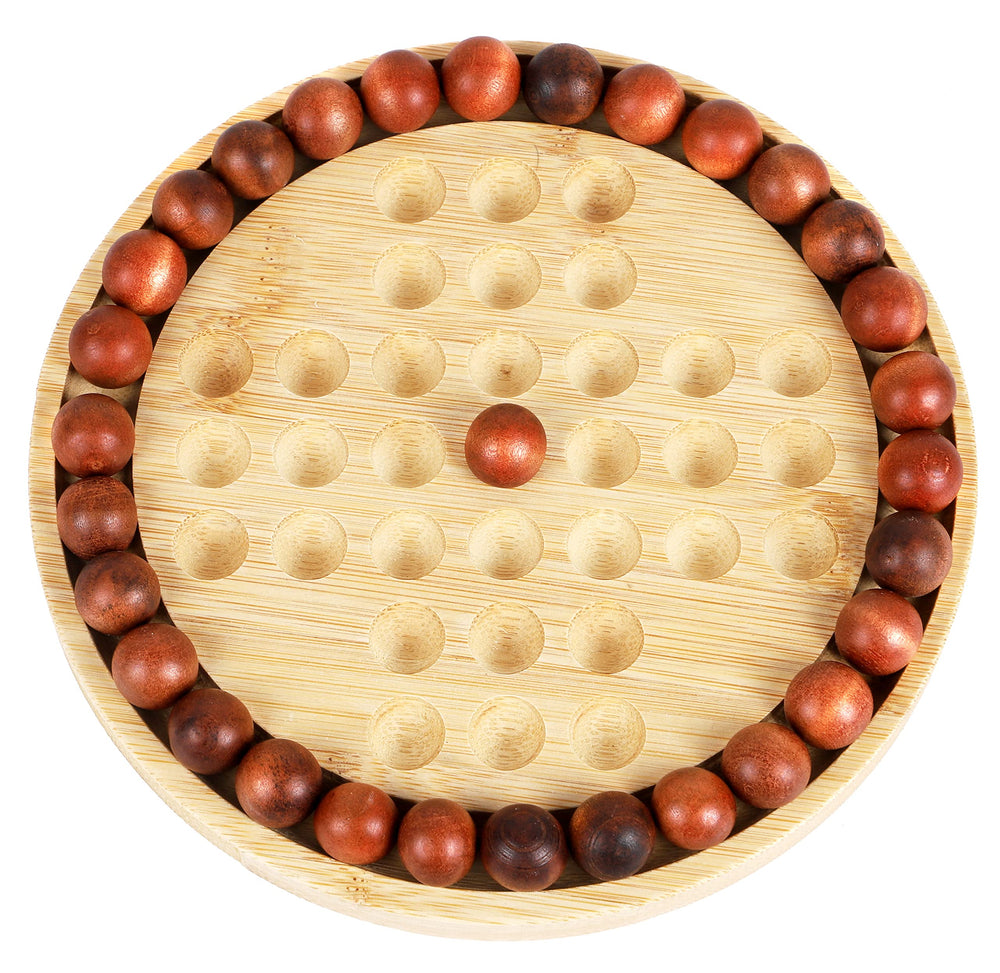 TOWO wooden pegs and marbles set with smooth, comfortable grip