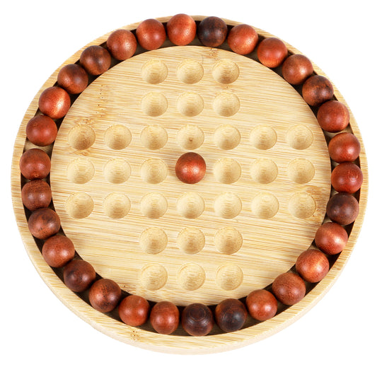 TOWO wooden pegs and marbles set with smooth, comfortable grip