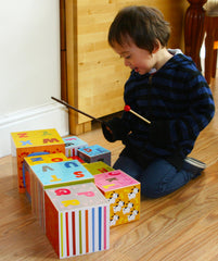 TOWO wooden stacking boxes animals mother and babies spark imaginative play