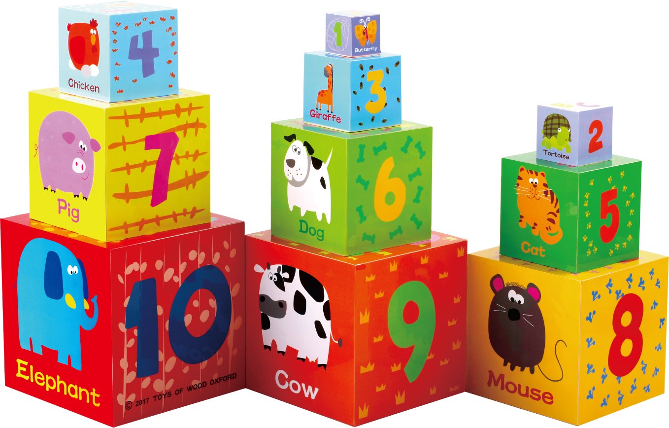 TOWO wooden stacking boxes nesting cups demonstrate compact storage and organization