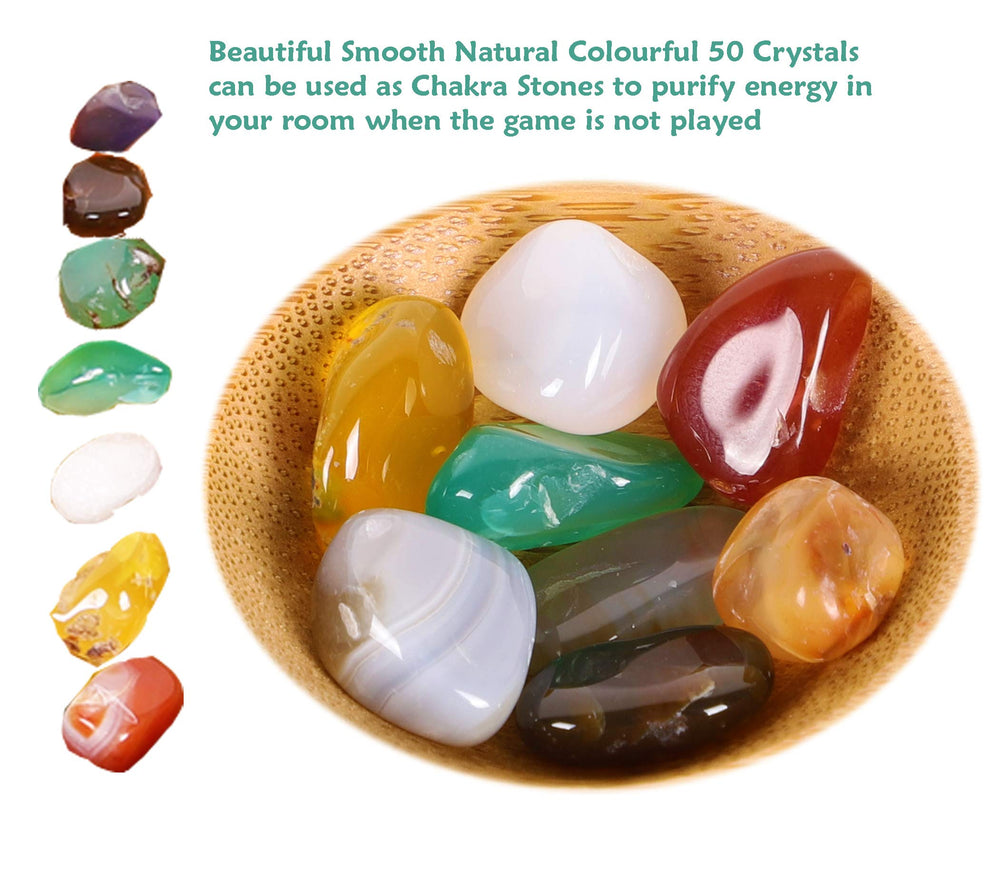 TOWO Mancala close-up of natural stone pebbles with smooth edges