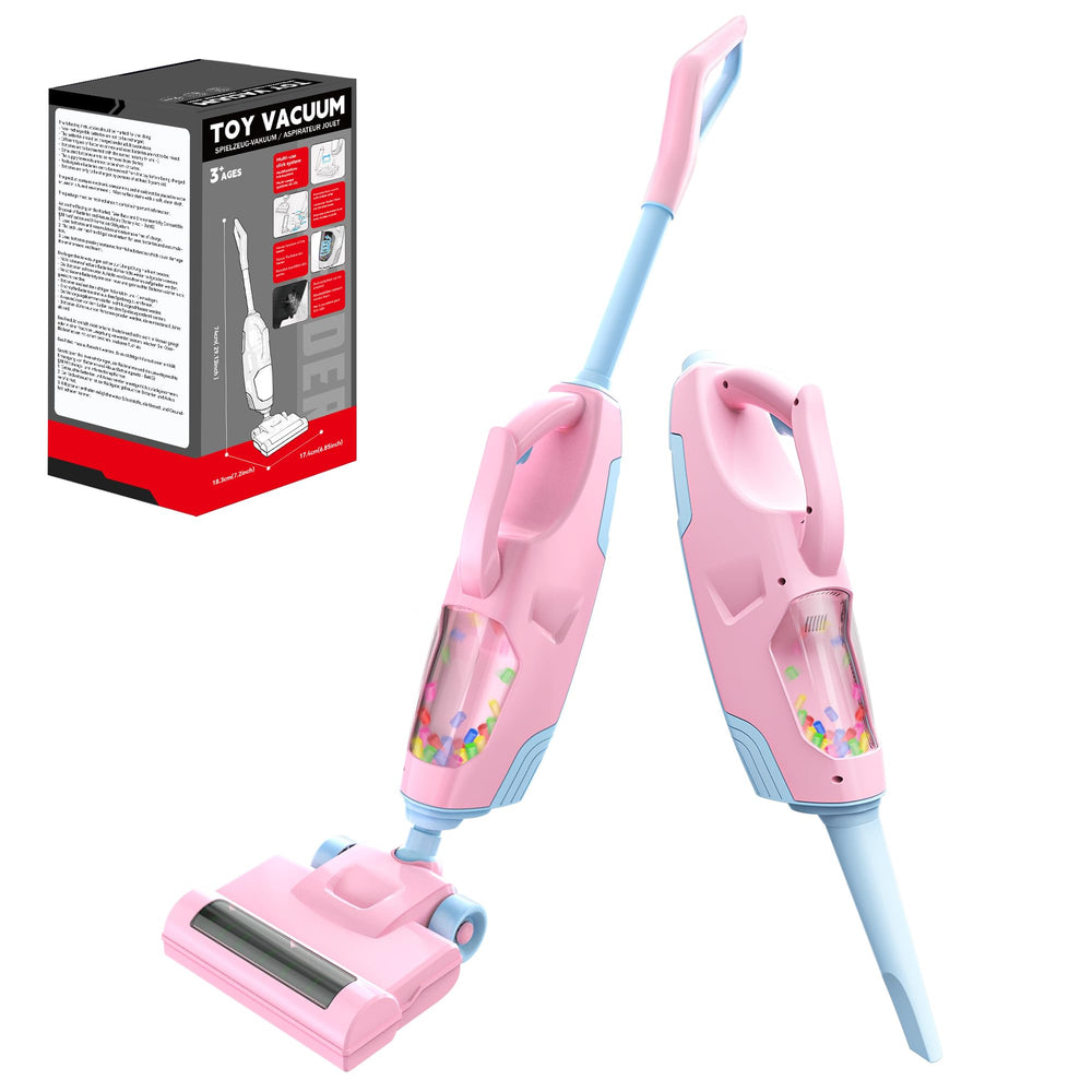 Toy Choi's 2-in-1 pink kids vacuum made of safe ABS material for curious learners.
