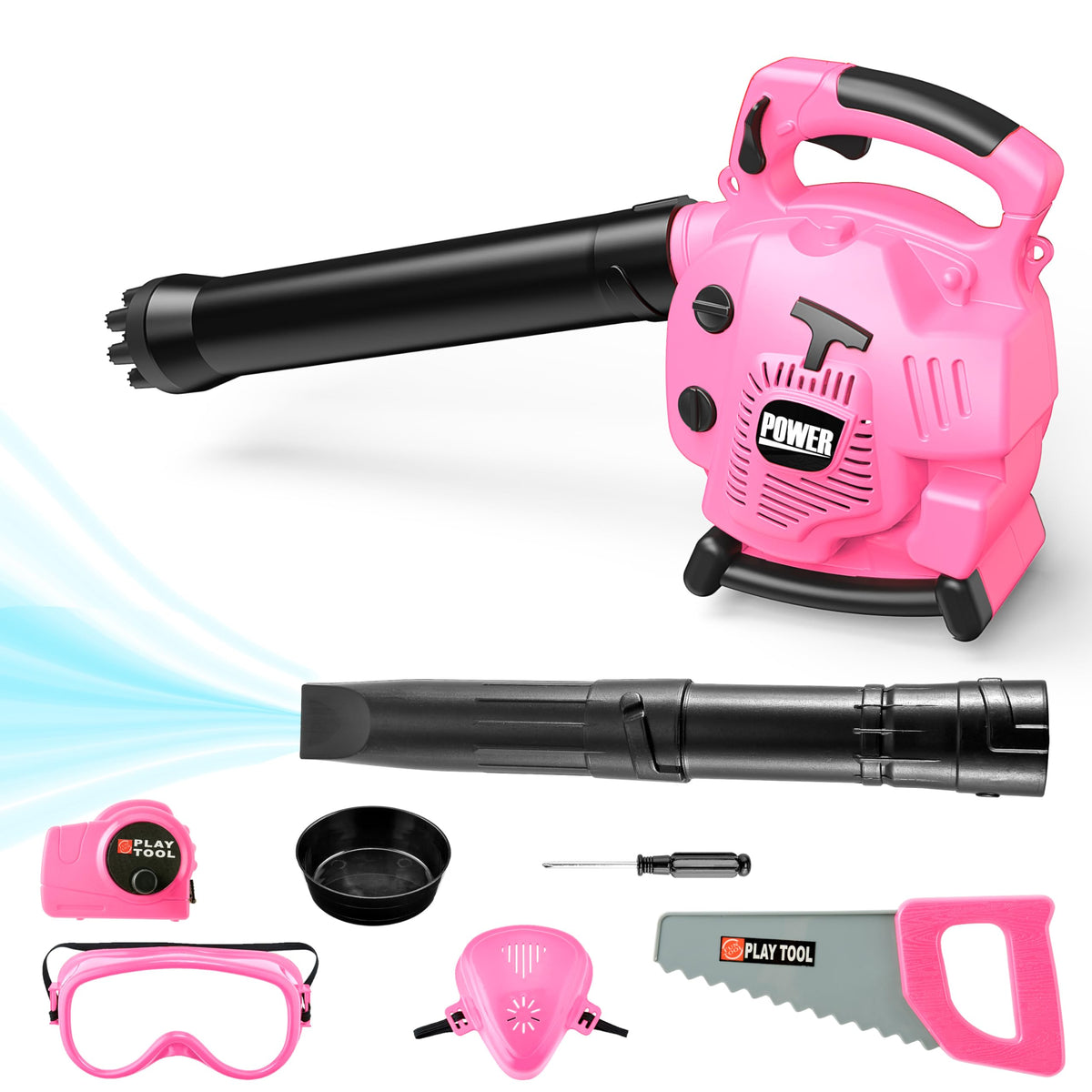 Toy Choi's Bubble Leaf Blower pink front view for outdoor fun